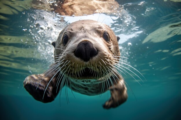 L'ottera marina sott'acqua genera Ai