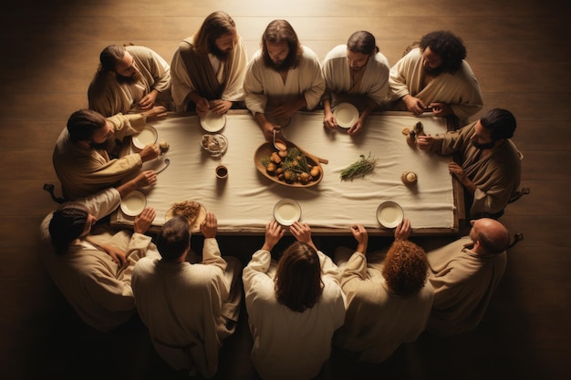 L'ultima cena i dodici apostoli e Gesù Cristo religione cristianesimo Bibbia