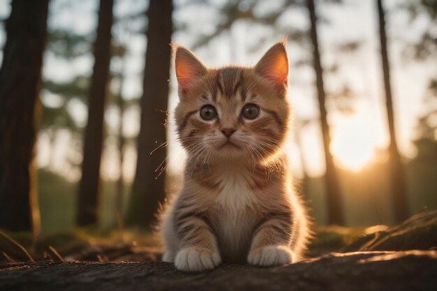 L'umore cinematografico, il tramonto dell'ora d'oro e l'adorabile ritratto di gattino generato dall'AI