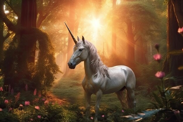 L'unicorno nella foresta è una creatura mistica.