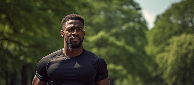 L'uomo afroamericano ha determinato l'allenamento al parco