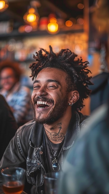 L'uomo che ride con i dreadlocks