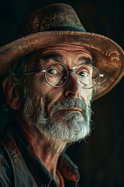 L'uomo con il cappello e gli occhi blu