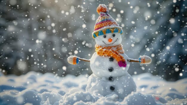 L'uomo di neve d'inverno carino