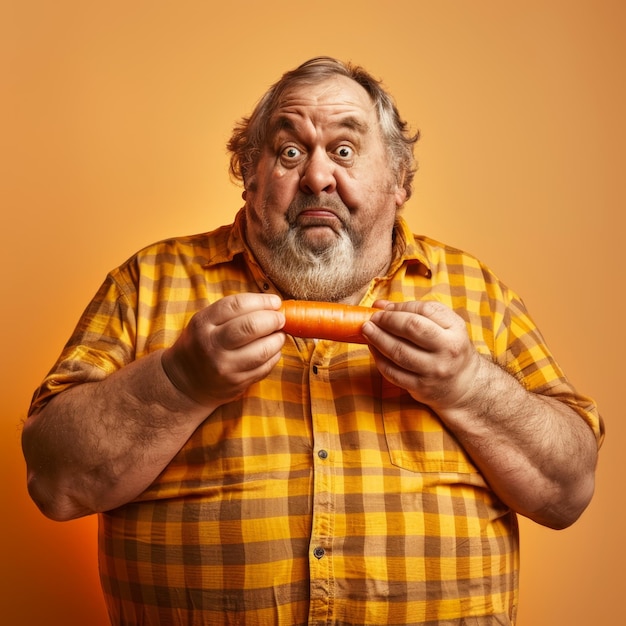 L'uomo grasso con la carota