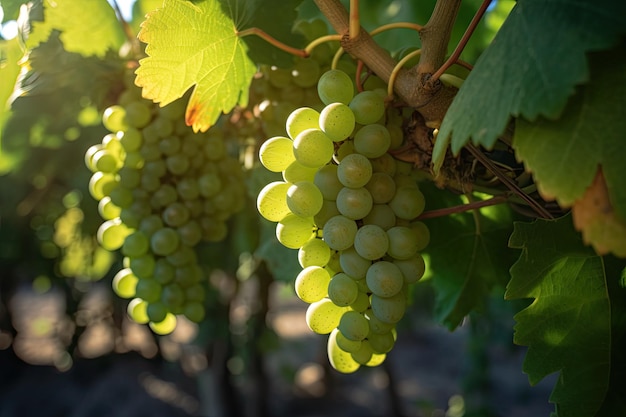 L'uva agricola cresce nei campi Ai generativi