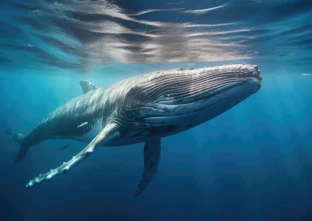 La balenottera azzurra è un mammifero marino e una balenottera