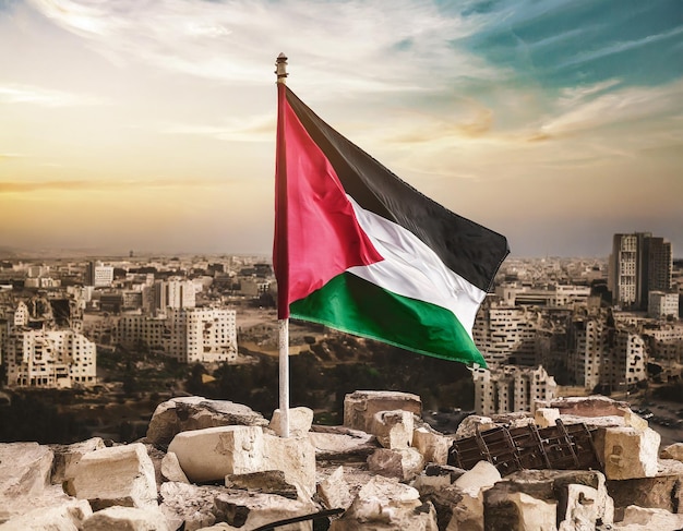 La bandiera nazionale della Palestina