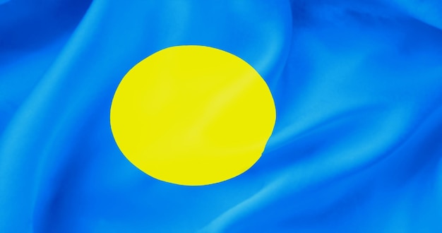 La bandiera ondulata dei Palau La bandiera di un paese libero La bandiera sventola nel vento