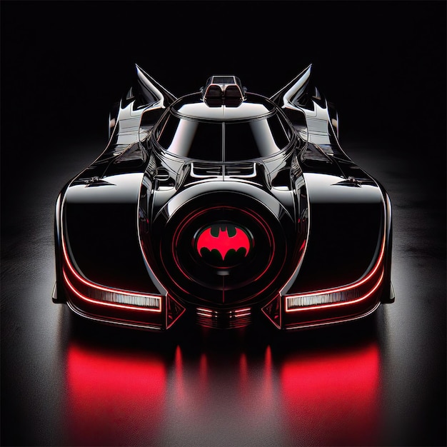 La Batmobile isolata su uno sfondo nero