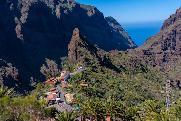 La bella Masca il comune di montagna nel nord delle Isole Canarie di Tenerife