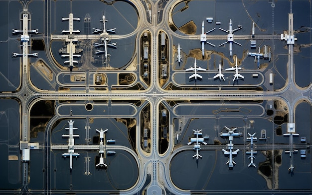 La bellezza aerea cattura i progetti delle piste aeroportuali IA generativa
