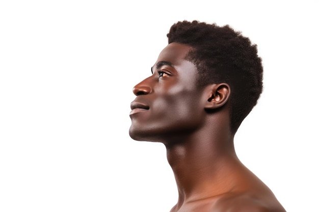 La bellezza della melanina nel profilo splende affascinante