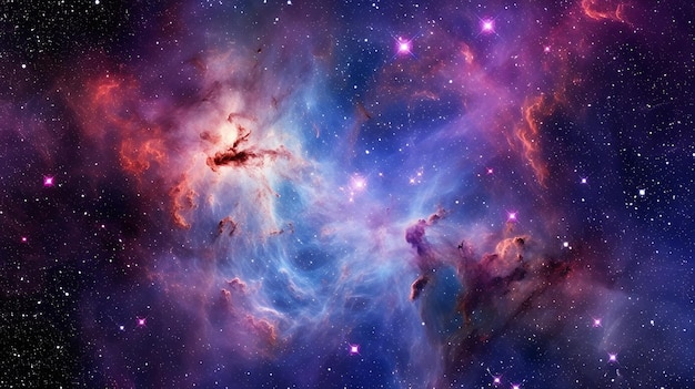 La bellezza eterea di una nebulosa cosmica con i suoi colori vibranti e dettagli intricati