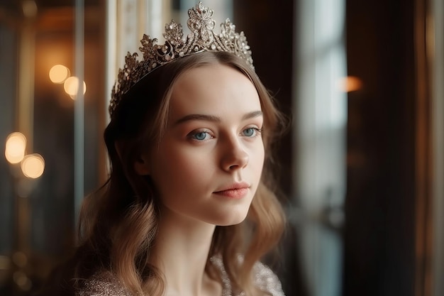 La bellezza lussuosa della tiara della donna genera Ai