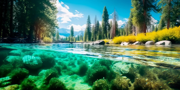 La bellezza naturale delle acque turchesi incontaminate, sia che si tratti di una spiaggia tropicale, di un lago limpido o di un fiume tortuoso.