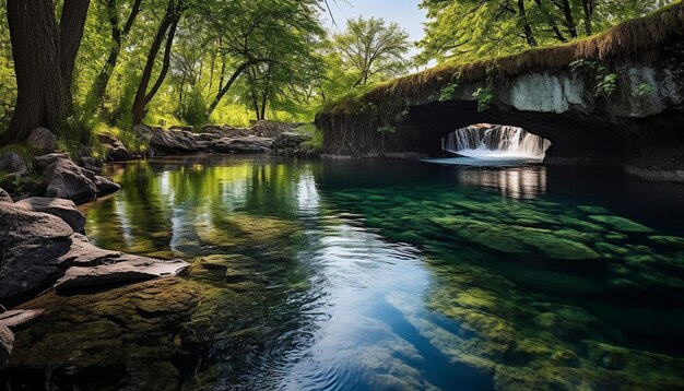 la bellezza tranquilla di una sorgente naturale