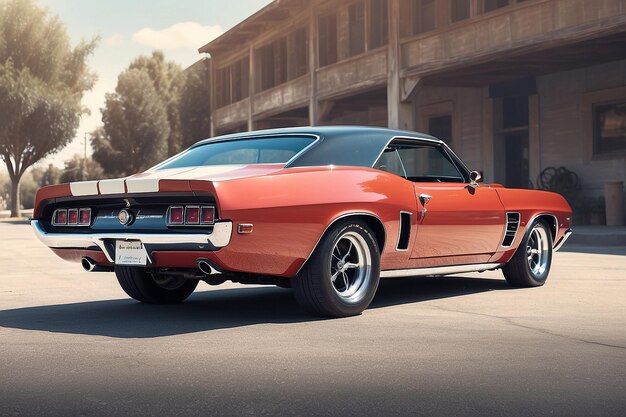 La bellissima muscle car americana e' esentata.