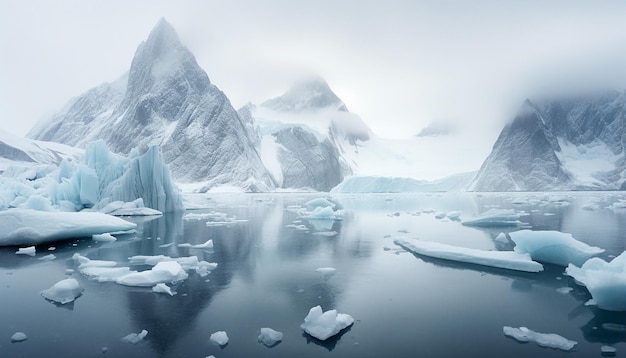 La caduta dei ghiacciai in Groenlandia Foto dalla barca