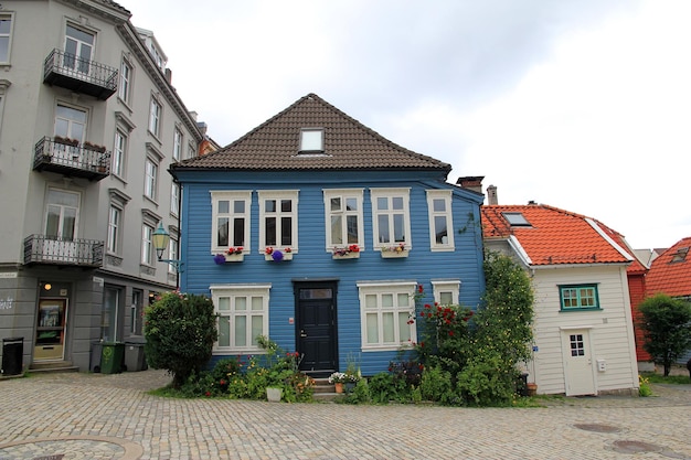 La casa d'epoca nella città di Bergen Norvegia