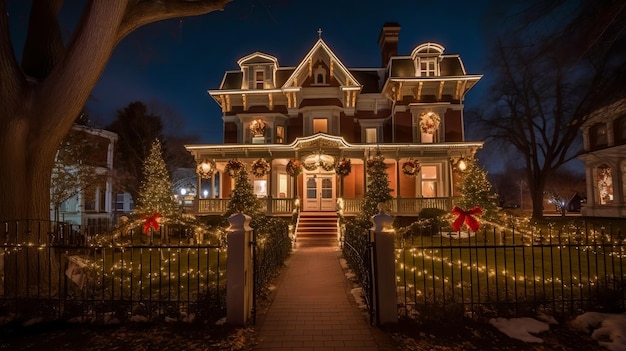 La casa dell'albero di Natale