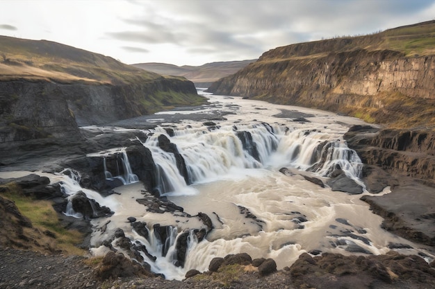 La cascata di Gullfoss in Islanda Europa