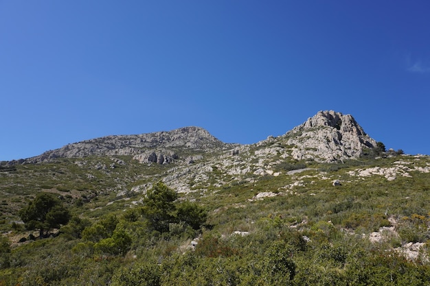 La catena montuosa si trova in lontananza.