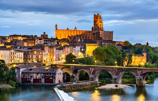 La cattedrale e il ponte vecchio di albi france