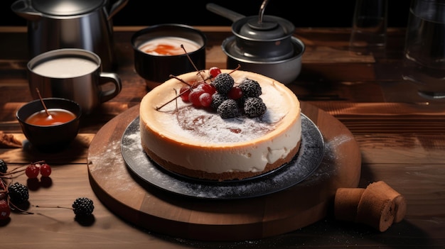 La Cheesecake è un dolce dolce a base di formaggio fresco a pasta molle