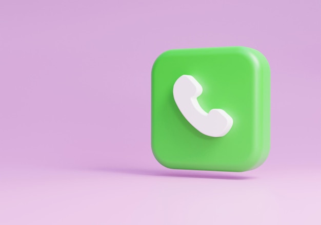 La chiamata in arrivo del telefono ha ricevuto l'icona dell'interfaccia utente del segno su sfondo rosa
