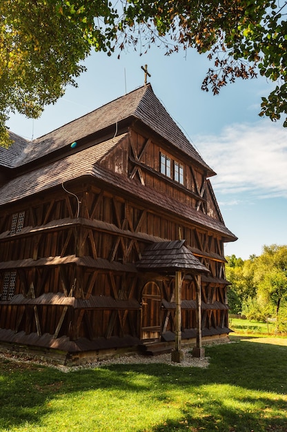 La Chiesa articolare protestante in legno a Hronsek vicino a Banska Bystrica Slovacchia Patrimonio mondiale dell'UNESCO