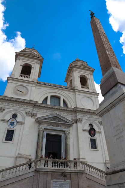 La chiesa di Trinità dei Monti Roma Italia