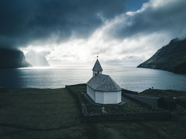 La chiesa di viareii nelle isole Færøer