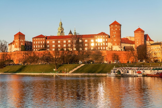 La collina di Wawel con il castello reale a Cracovia