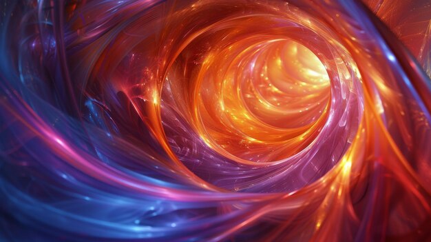 La colorata spirale di luce