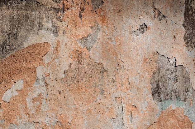 La consistenza del vecchio muro dipinto si è staccata