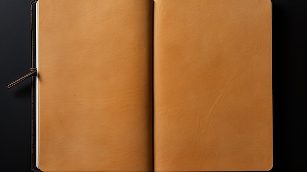 la copertina in pelle marrone di un libro è aperta su una pagina che dice "la parola".