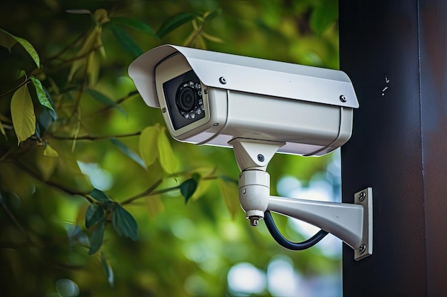La copertura impermeabile sulla telecamera CCTV IP installata su palo protegge il sistema di sicurezza domestica