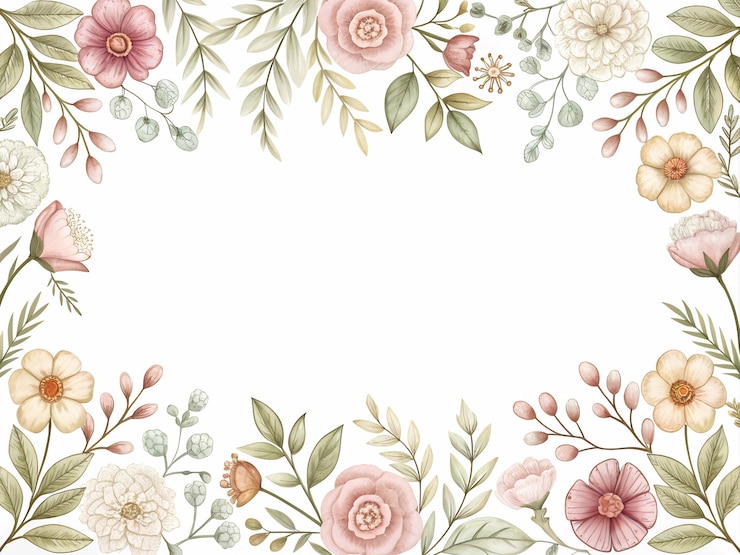 la cornice è fatta di fiori