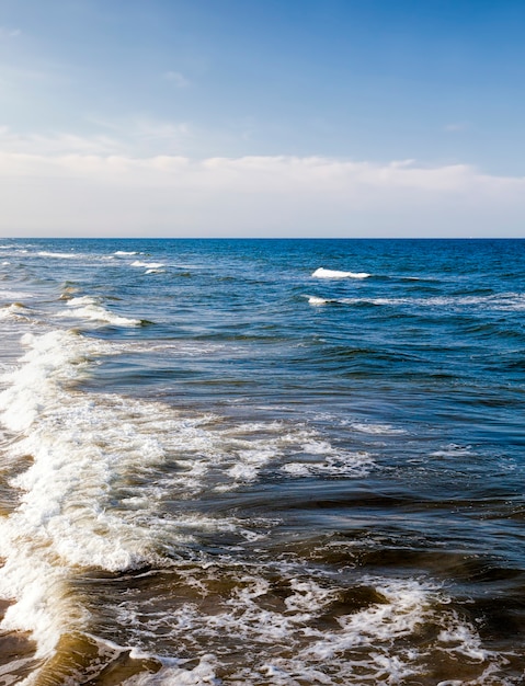 La costa del mare del freddo Mar Baltico