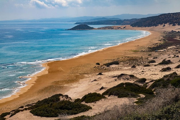 La costa settentrionale Karpasia Cipro turca