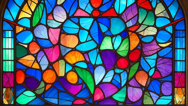 La creazione di una finestra di vetro colorato intricata