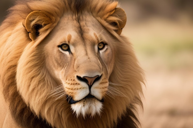 La criniera di un leone è mostrata in questa immagine non datata.