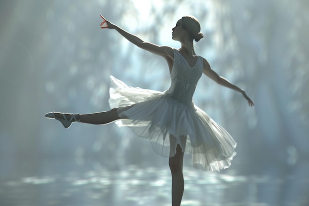 La danza graziosa di una ballerina