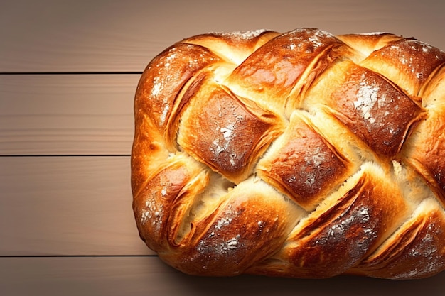 La delizia del pane Close Up della consistenza del pane fresco cotto caldo