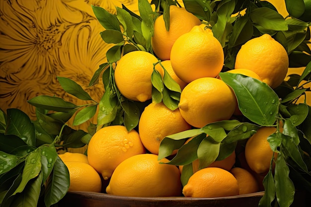 La deliziosa sinfonia degli agrumi Un'armonia vibrante di limoni maturi