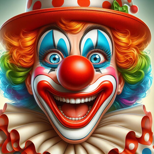 La faccia di clown felice