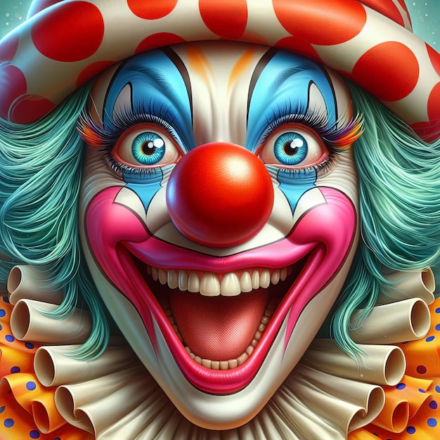 La faccia di clown felice