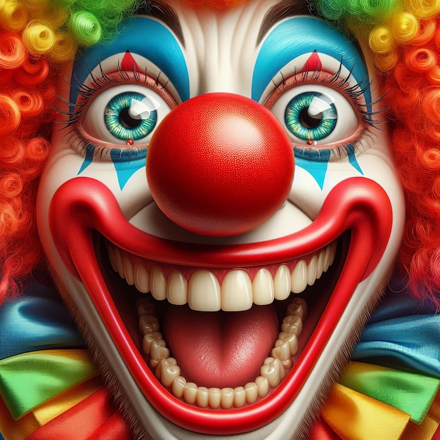 La faccia di clown felice