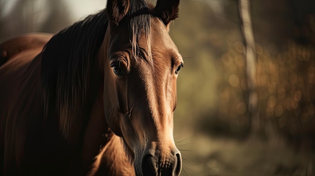 La faccia di un cavallo è mostrata in questa foto non datata.